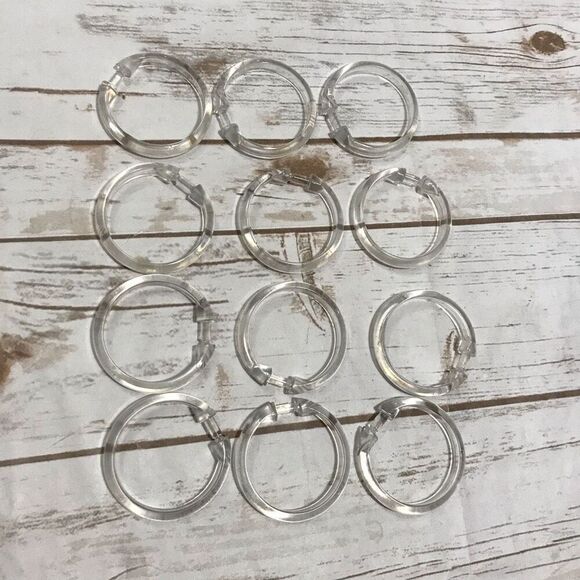 Clear Plastic Shower Curtain Hooks - Picture 1 of 3